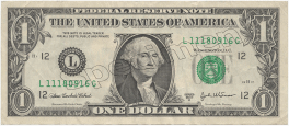 Dollar bill: yes, it's a visual pun