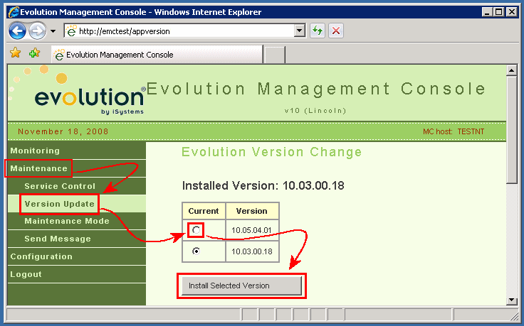 Evo EMC Versions