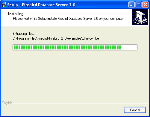 Installing progress dialog