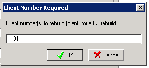 rebuild just one client