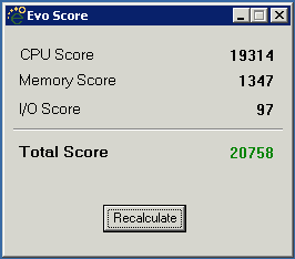 EvoScore output