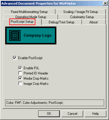 Print Driver - PostScript Setup