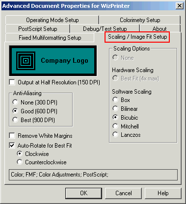 Print Driver - Scaling