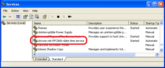 rfc868time in the Services applet