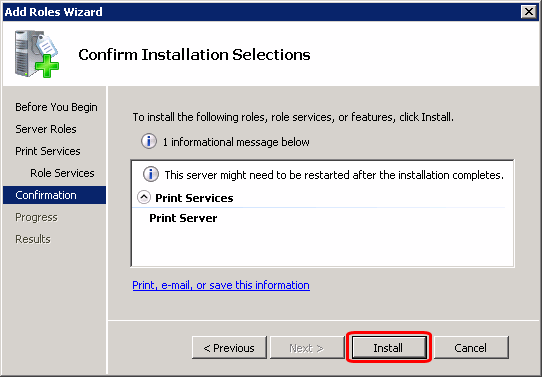 Final confirmation dialog