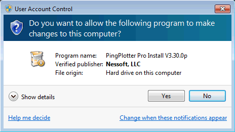 User Account Control prompt